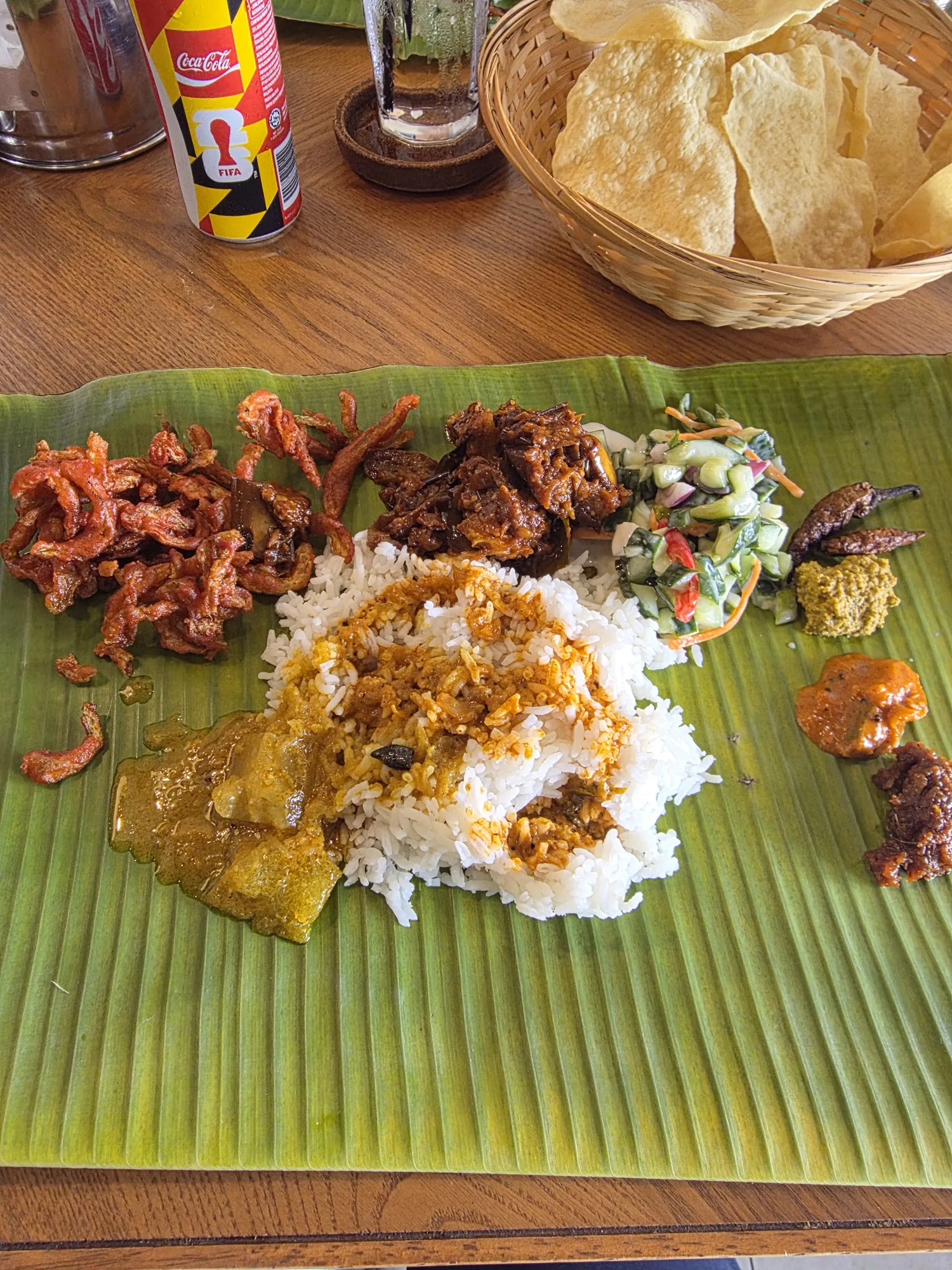 Our banana leaf meal at Big Leaf Restaurant in Petaling Jaya